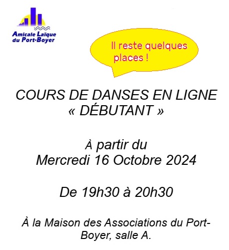 L'ALPB organise Un nouveau cours de danses en ligne