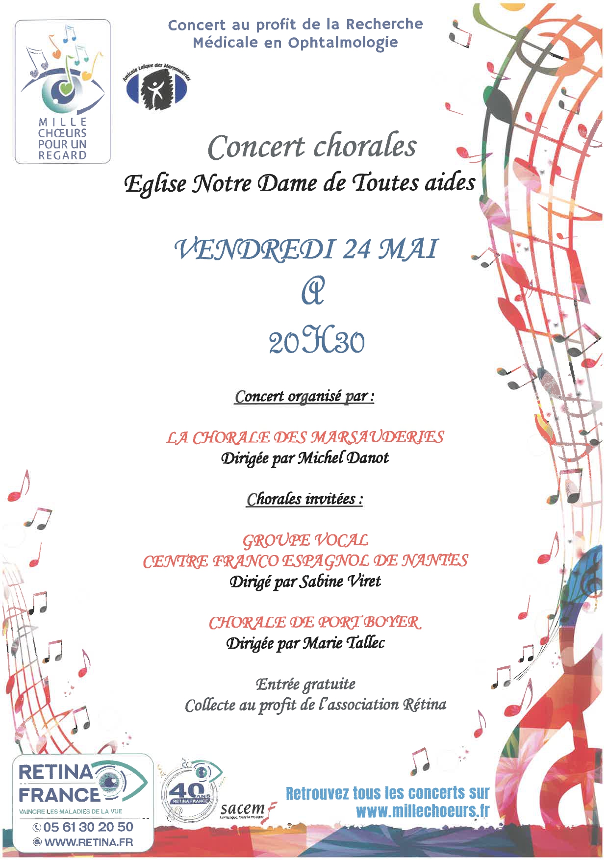 L'ALPB organise Concert de chorales